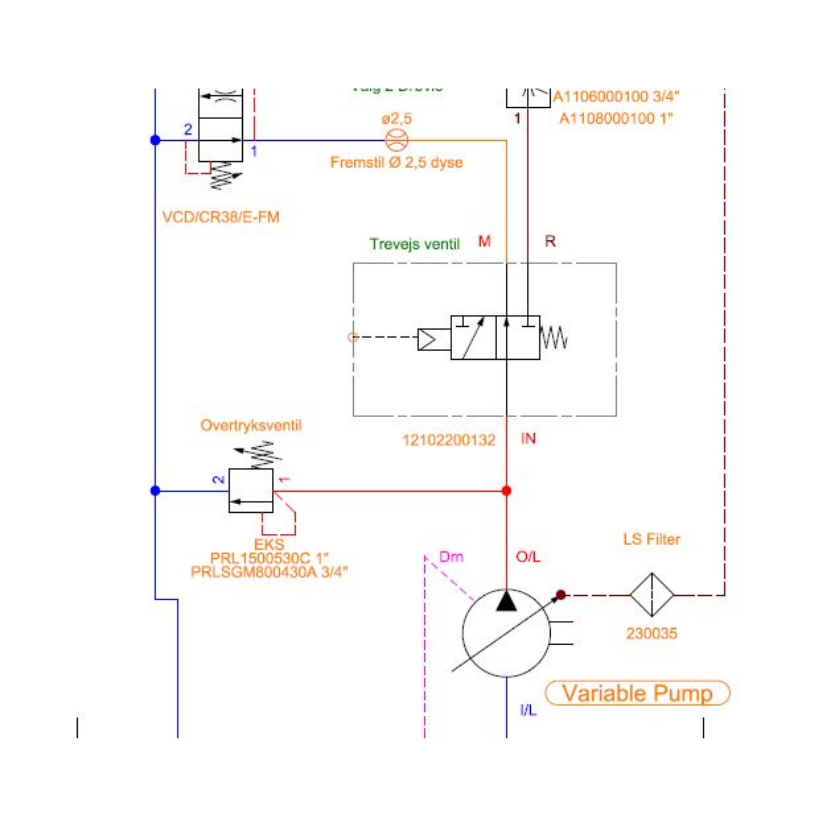 Falsk LS - &aring;ben - Ventil &ndash; Diagram