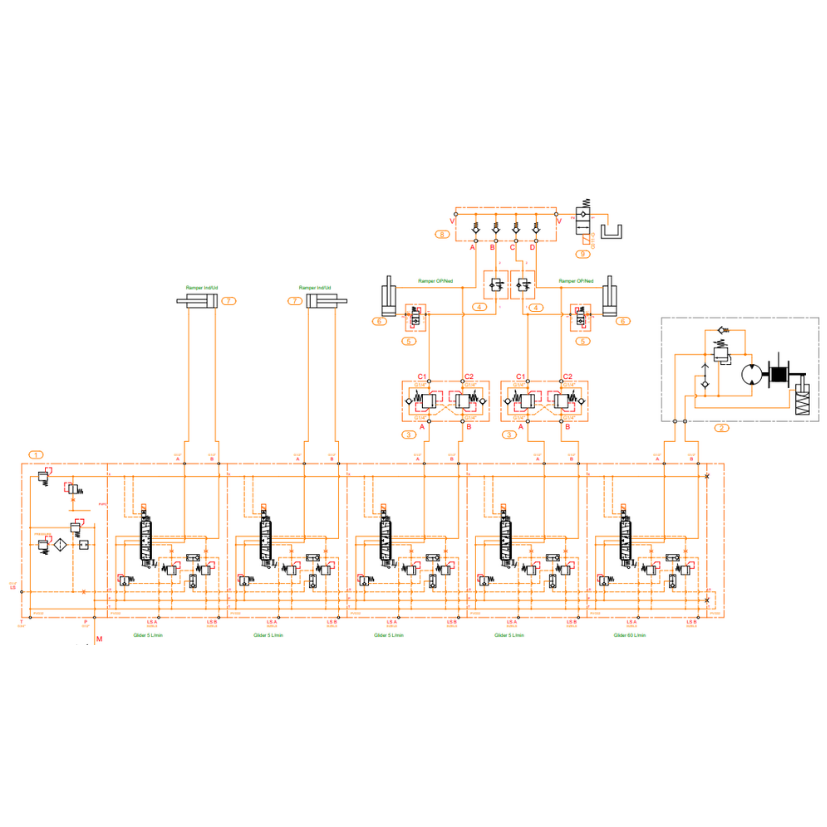 PDV074 Spil & Drejbare ramper &ndash; Diagram