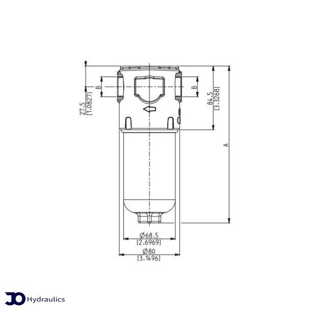 Hjtryksfilter komplet 25 my 