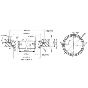 Drejekrans med udvendig fortanding
