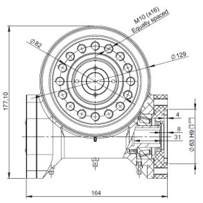 Slewdrive �129 - �20 midt hul