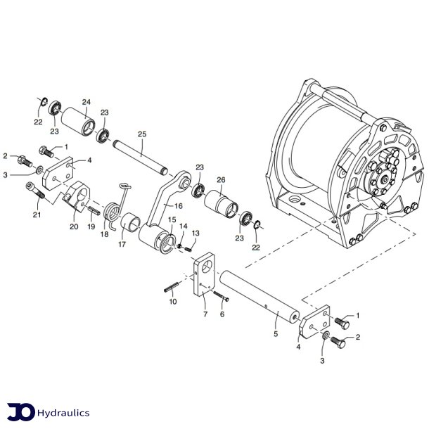 Complete cabletensioner for P9 Winch