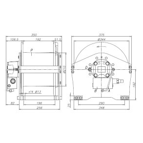 Hejsespil S19 winch SLM metaliseret