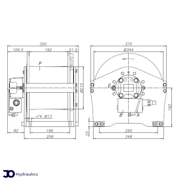 Hejsespil S19 winch SLM metaliseret