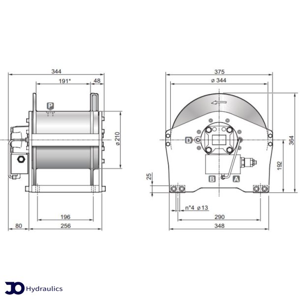 Hejsespil S19 winch Painted STV15 