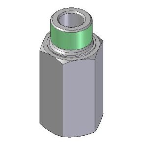 Nippel m Slangebrudsventil