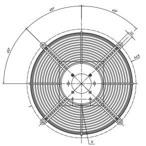 Gitter for B14 motor 3x400 VAC