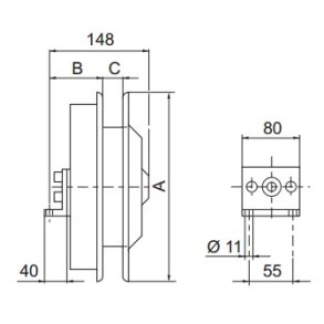 1-vejs slangerulle FC - u. slange
