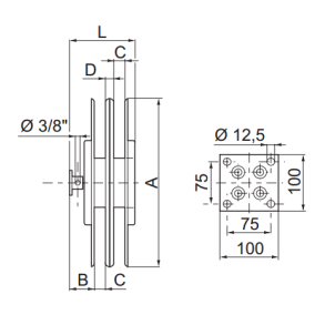 2+2-vejs slangerulle RC - u. slange