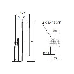 2-vejs slangerulle med el. R - u. slang