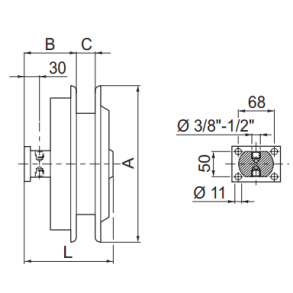 2-vejs slangerulle LF - u. slange