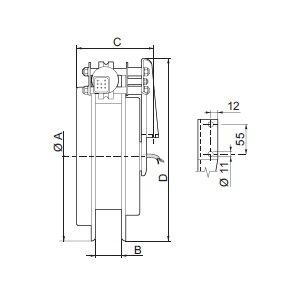 Kabelrulle �325 3 leder