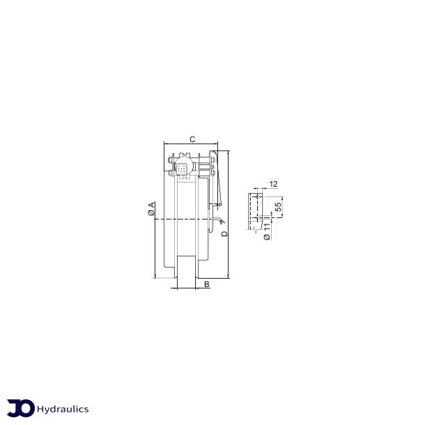 Kabelrulle 325 3 leder