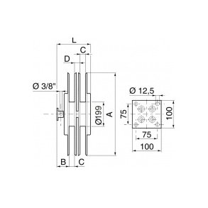 2+2-vejs slangerulle RM - u. slange
