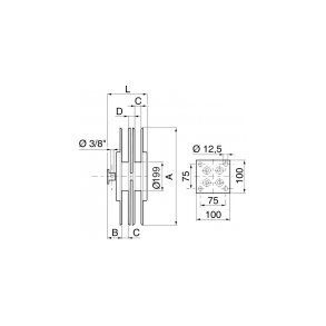 2+2-vejs slangerulle RM - u. slange