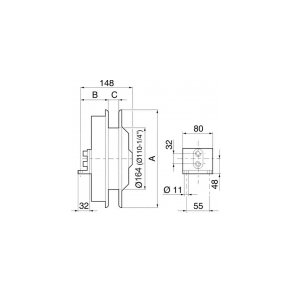 2-vejs slangerulle FC - u. slange