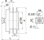 4-vejs slangerulle (1 fjeder)