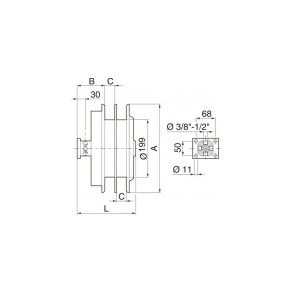 4-vejs slangerulle RL - u. slange