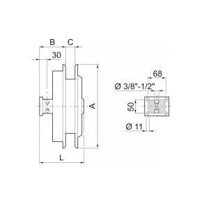 2-vejs slangerulle RM - u. slange
