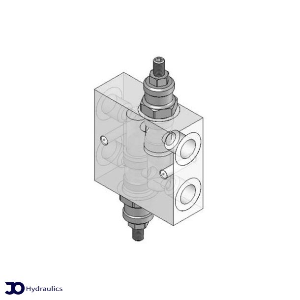 Dobbelt  Overtryksventil 3/8" 40-150 bar