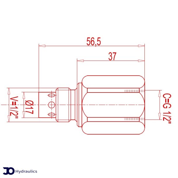 Kontra drvleventil 1/2"