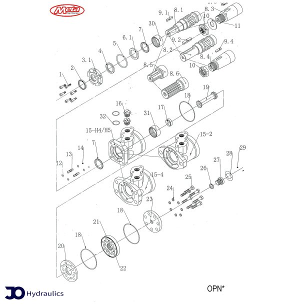 Seal kit for OP motors