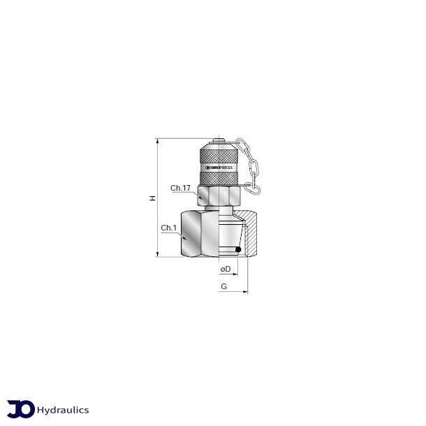 Testnippel DKO M14x1,5 8L M16x2