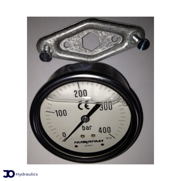 Manometer with bracket BAR scale