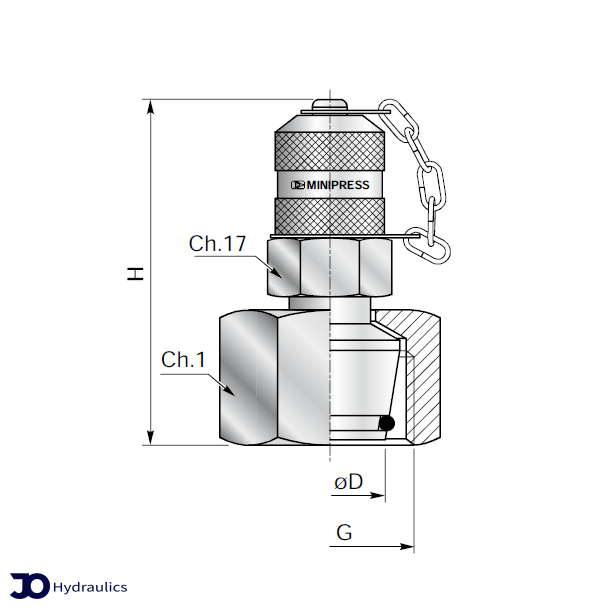 Testnippel DKO M16x1,5 10L M16x2