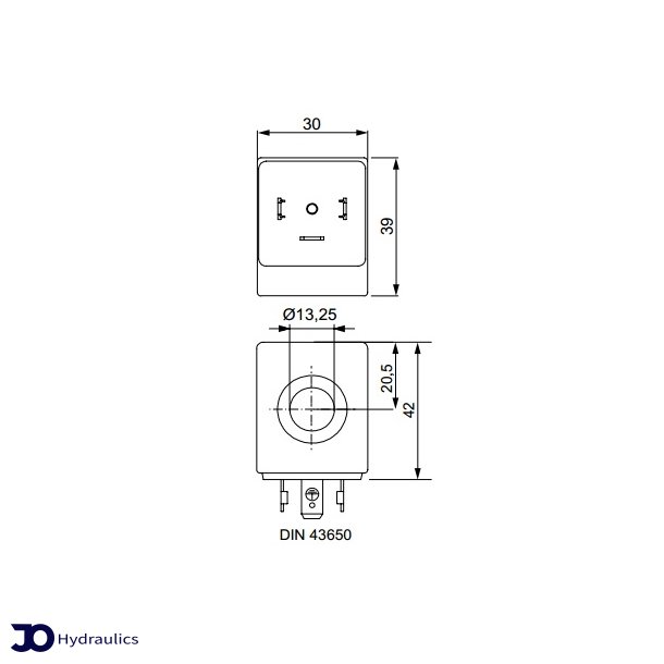 Magnetspole 24V DC 13,25x30xh42