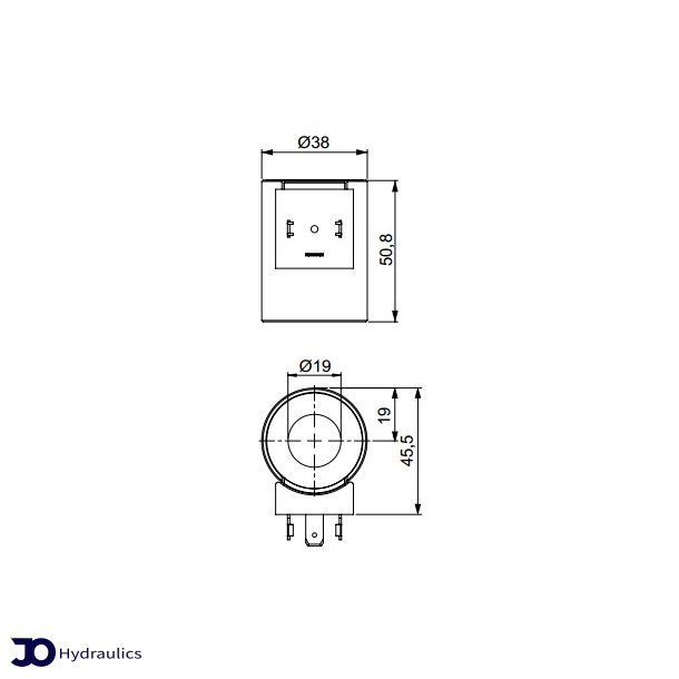 Magnetspole 24V DC 19x38xh51