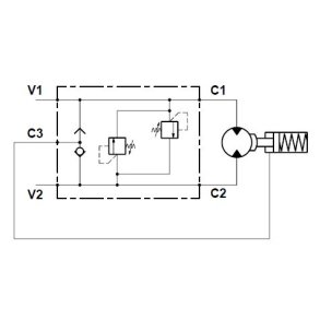 Dobbelt chokventil med bremsel�ft