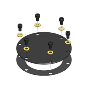 Bl�ndplade for 150-200L tank  gl. type