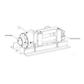 Hydraulisk tr�kspil m. luftkobling