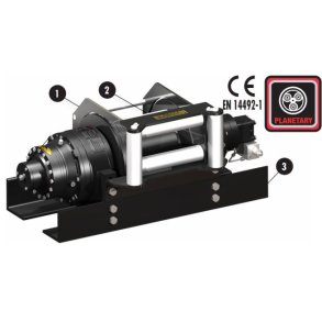 Hydraulisk tr�kspil m. luftkobling