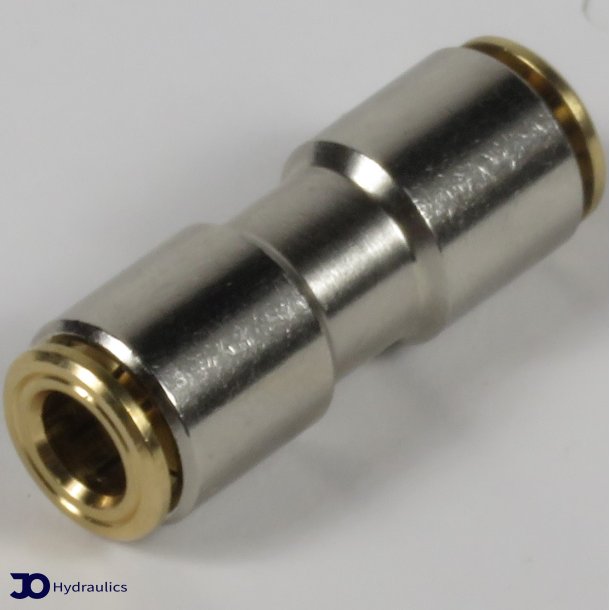 Lynfittings lige samler for 6 mm