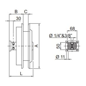 2-vejs slangerulle RC - u. slange