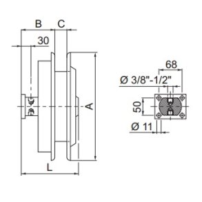 2-vejs slangerulle RL - u. slange