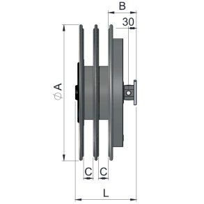 4-vejs slangerulle RL - u. slange