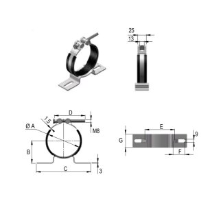 Clamp for akkumulator AISI304
