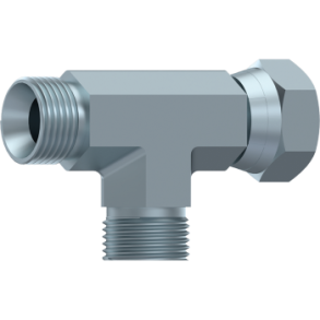 T-stykke oml�ber p� side og 2x udv. gev.