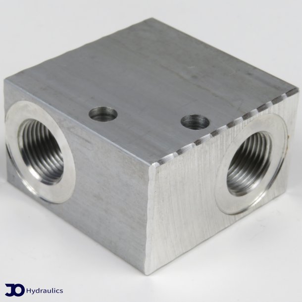 VentilBlok Alu 3/8" SAE 8/2