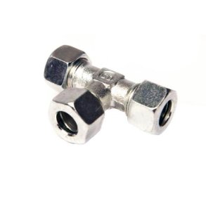 T-stykke med sk�reringe og oml�bere