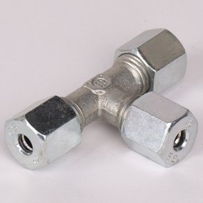 T-stykke med sk�reringe og oml�bere