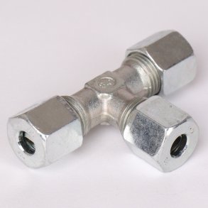 T-stykke med sk�reringe og oml�bere