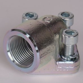 Portflange - vinkel st�l 3 x M8