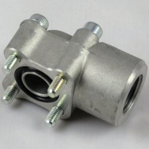 Portflange - vnkel. 4 x M6