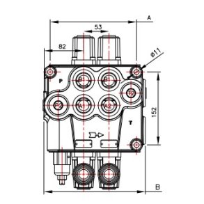 Styreventil monoblock 1 sekt.