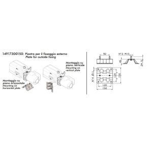 Fod for powerpack inkl. 2 x m10 bolte