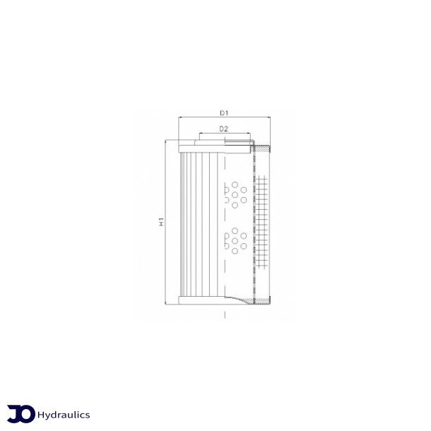 Filterelement 20 my - hjtryk - 20 bar